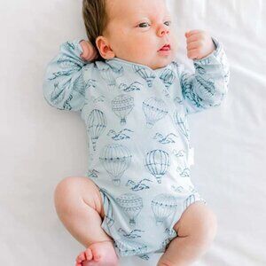 NWT Mama Coco Cocoon Winged Onsie Reversible Baby Newborn Blue Size 0-3 months